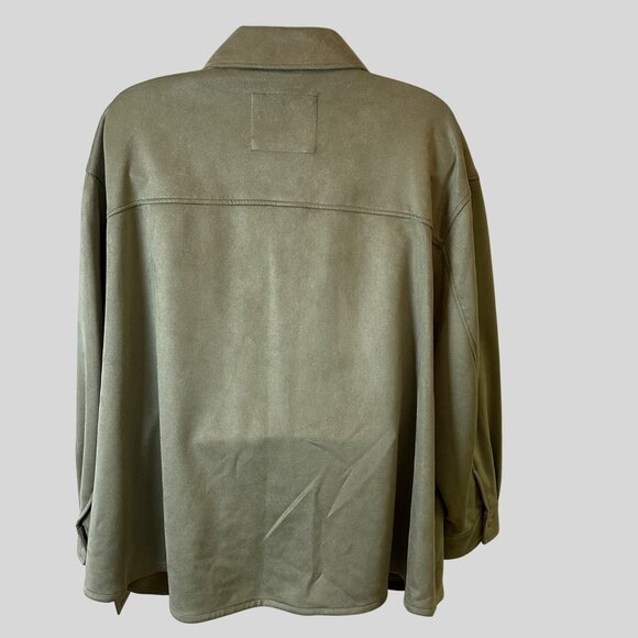 Levis Strauss 4X Plus Green Casual Button Stretch Heavy Jacket Outerwear Women - Picture 3 of 12